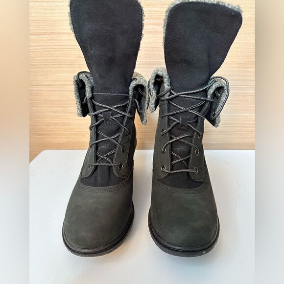 NEW Timberland Earthkeepers Amston Roll Top Women's Boots Black - 8 - Picture 6 of 11
